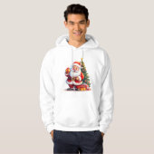 Veste À Capuche Père Noël, sapin de Noël et cadeau (Devant entier)