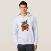 Veste À Capuche Père Noël vue de devant Joyeux Noël (Devant entier)