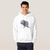 Veste À Capuche Perroquet Gris Africain (Devant entier)