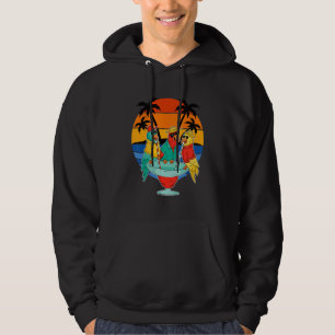 Veste À Capuche Perroquets Boire Hawaïen Vacances coucher de solei