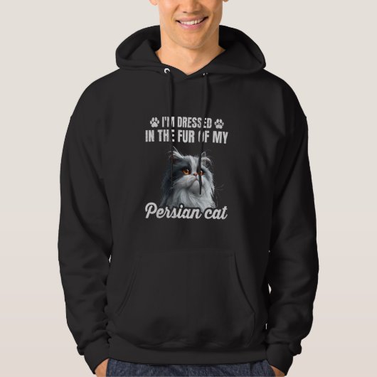 Veste À Capuche Perses JE SUIS OBSESSÉ PAR LA FOURRURE DU CHAT PER (Devant)