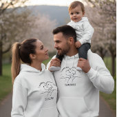 Veste À Capuche Personalized Family Hoodie
