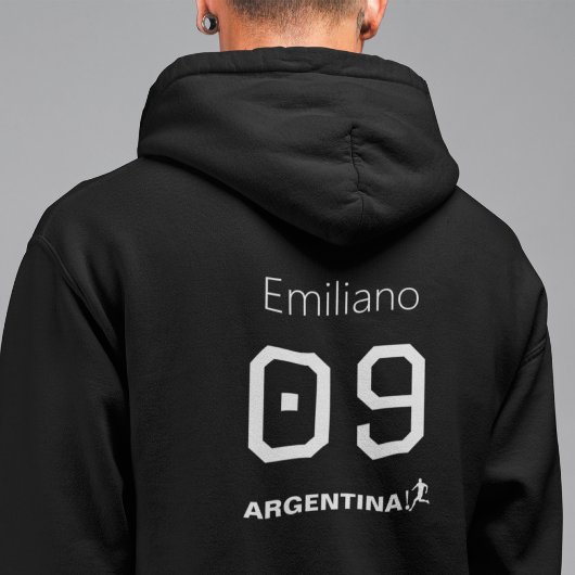 Veste À Capuche Personalized Monochromatic Argentinian Athlete 