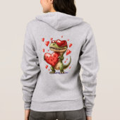 Veste À Capuche Personalized Valentine's Day T-Rex Full-Zip Hoodie (Dos)