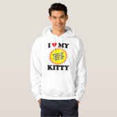 Veste À Capuche PERSONNALISABLE J'aime mon chat (Devant entier)
