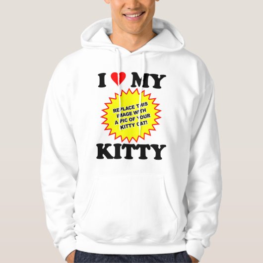 Veste À Capuche PERSONNALISABLE J'aime mon chat (Devant)