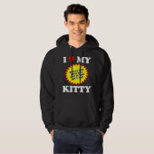 Veste À Capuche PERSONNALISABLE J'aime mon chat (Devant entier)