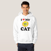 Veste À Capuche PERSONNALISABLE J'aime mon chat (Devant entier)