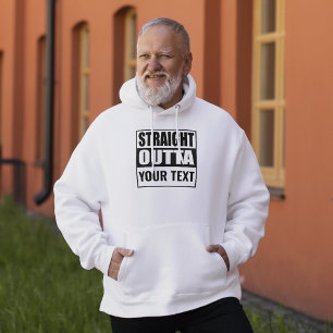 Veste À Capuche Personnalisé DROIGHT OUTTA - ajoutez votre texte i
