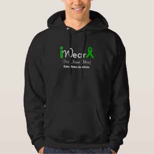 Veste À Capuche Personnalisez le Cancer vert de rein de ruban