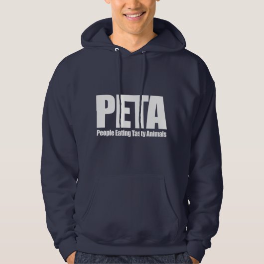 Veste À Capuche PETA Gens Manger Tasty Animaux Drôle Humour alimen (Devant)