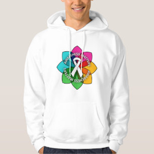 Veste À Capuche Pétales de sujets de conscience de cancer de