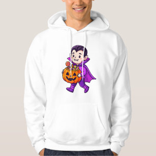 Veste À Capuche Petit Vampire avec des bonbons à la citrouille