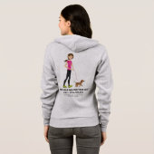 Veste À Capuche Petite Fille Et Chien Brown - Services De Promenad (Dos entier)