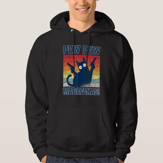 Veste À Capuche Pew Pew Pew Madafakas Cats Tops Pajamas d'été Pew (Devant)