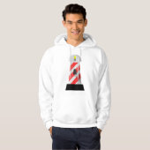 Veste À Capuche Phare rayé rouge et blanc (Devant entier)