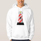 Veste À Capuche Phare rayé rouge et blanc (Devant)