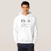 Veste À Capuche PhD definition philosophy doctor dissertation (Devant entier)