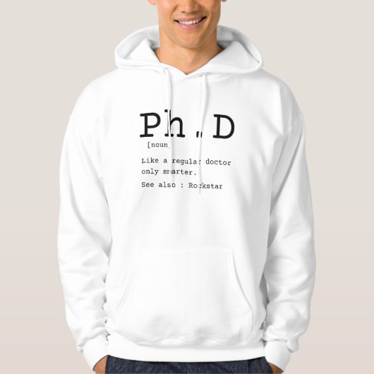 Veste À Capuche PhD definition philosophy doctor dissertation (Devant)