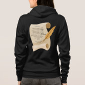 Veste À Capuche Philippiens 4:8 KJV Bible Scroll Womens Full Zip (Dos)