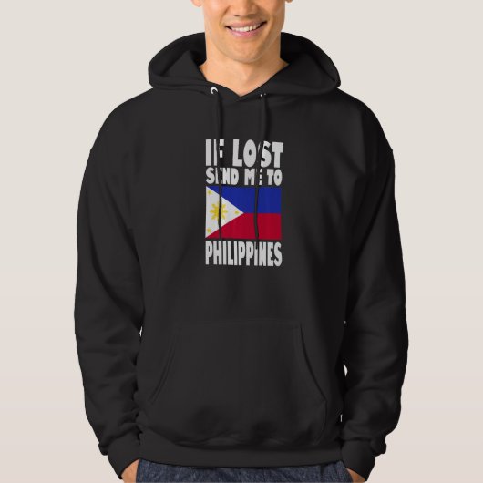 Veste À Capuche Philippines Flag Design  If lost send me to Philip (Devant)