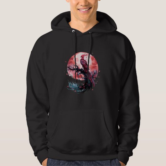Veste À Capuche Phoenix Fire Phoenix Bird Sakura Tree Mythique Bir (Devant)