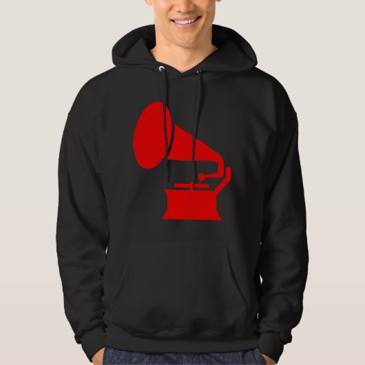 Veste À Capuche Phonographe - Rouge (Devant)