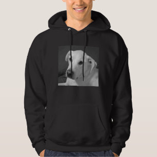 Veste À Capuche Photo en noir et blanc d'un beau chien à l'âne