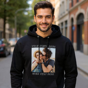 Veste À Capuche Photo et texte personnalisés