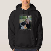 Veste À Capuche Photo Upload Hoodie with Custom Text (Devant)