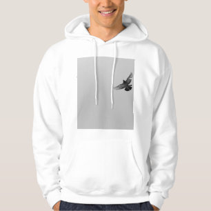 Veste À Capuche Photographie noire et blanche du vol de pigeon