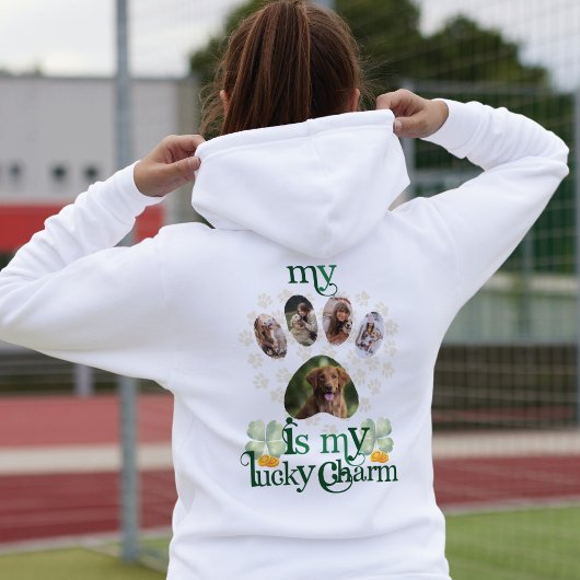 Veste À Capuche Photos de Paw Chien Personnalisé Saint Patrick's D