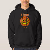 Veste À Capuche Pickleball Jack oLantern Orange & Black Halloween (Devant)