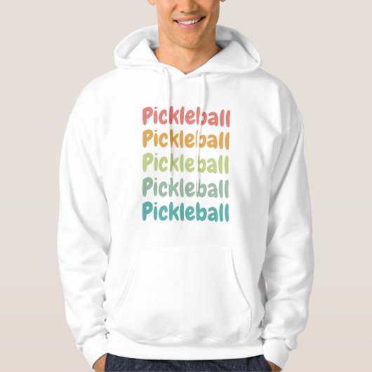 Veste À Capuche Pickleball Retro Pickleball Player (Devant)
