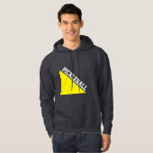 Veste À Capuche PICKLEBALL Texte brillant Jaune Weig sur gris (Devant entier)