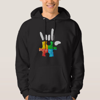 Veste À Capuche Pièces De Puzzle sensibilisation sur l'autisme Roc