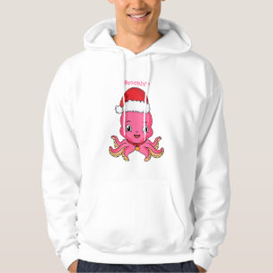Veste À Capuche Pieuvre mignonne et heureuse portant un chapeau de
