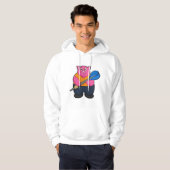 Veste À Capuche Pig comme joueur de fléchettes avec fléchettes (Devant entier)