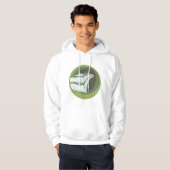 Veste À Capuche Pile d'argent en espèces dos verts (Devant entier)