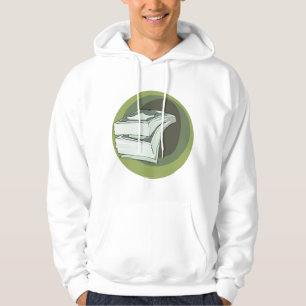 Veste À Capuche Pile d'argent en espèces dos verts