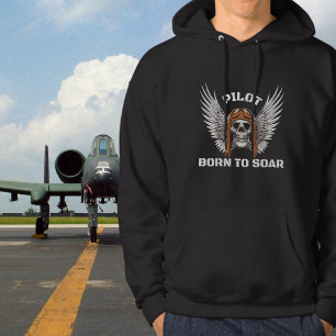 Veste À Capuche Pilote de squelette gothique né pour s'envoler Ann