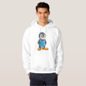 Veste À Capuche Pingouin Nerd avec lunettes (Devant entier)