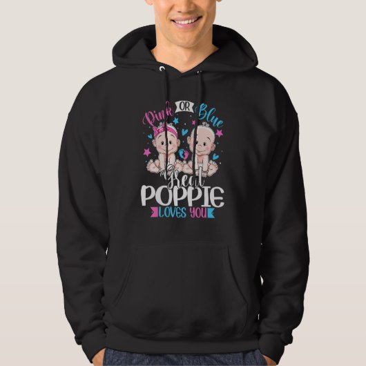 Veste À Capuche Pink or Blue Great Poppie Loves You (Devant)