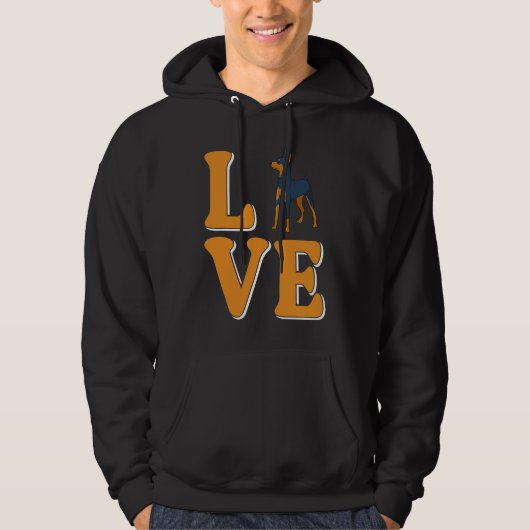 Veste À Capuche Pinscher d'amour (Devant)