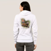 Veste À Capuche Pinsons zèbres effrontés oiseaux chanteurs sur une (Dos entier)