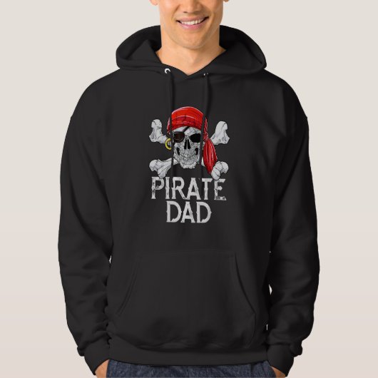 Veste À Capuche Pirate Papa Jolly roger Drapeau Crâne Crossbones (Devant)
