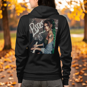 Veste À Capuche Pisces Zodiac Musicien Piano