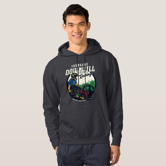 Veste À Capuche Piste VTT de descente personnalisée (Devant entier)