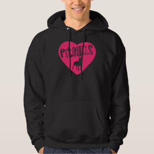 Veste À Capuche Pit Bull Heart Pitbulls rose transparent américain