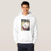Veste À Capuche Pitbull blanc (Devant entier)